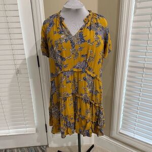 By Anthropologie Robin Tiered Mini Dress, Size 2X